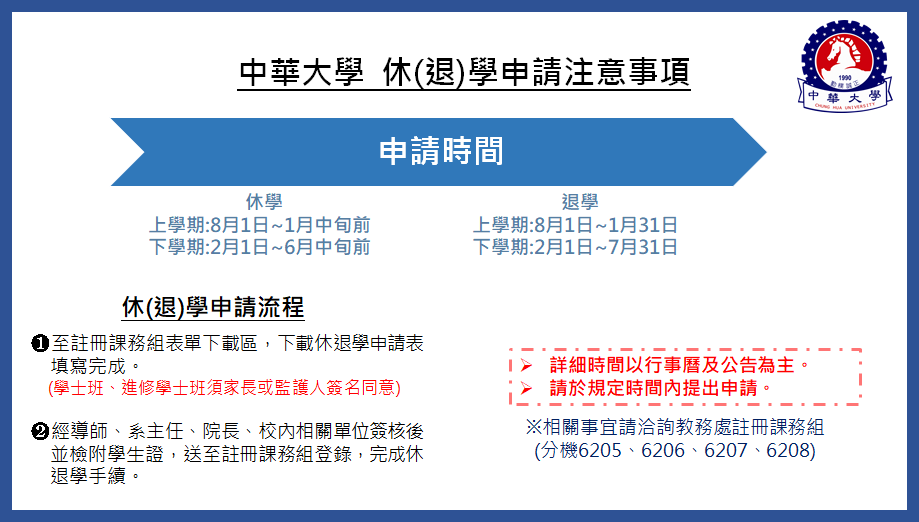 休退學申請